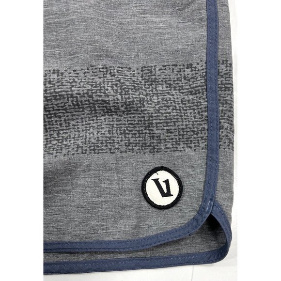 Vuori Mens Size 38 Cruise Board Shorts Performance 4 Way Stretch Gray Stripe - Picture 7 of 16
